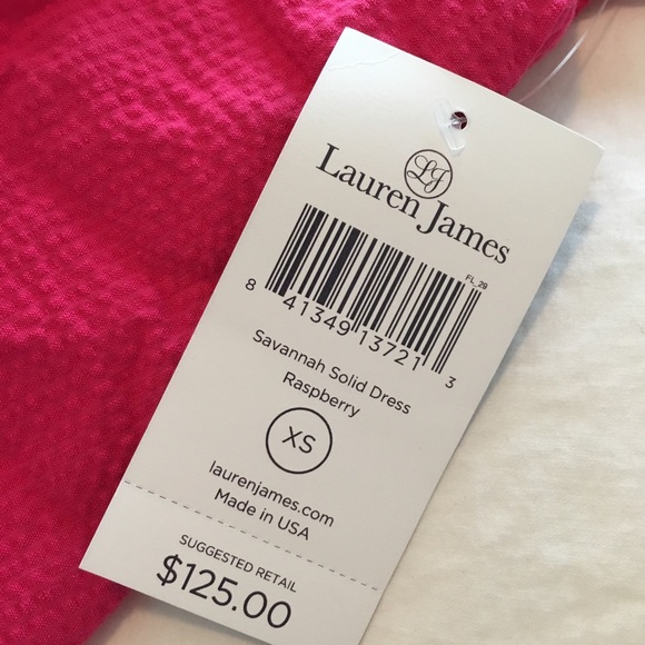 NWT! Lauren James Savannah Dress in Raspberry - Picture 4 of 4